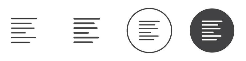 Align left icon thin line illustration vector