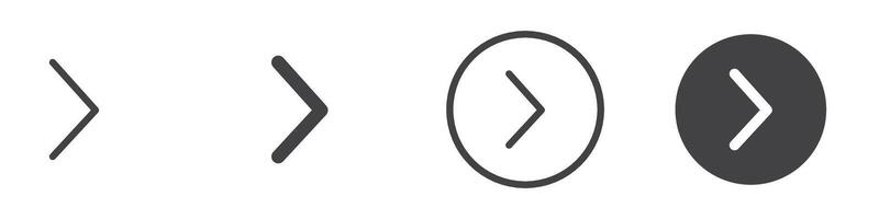 Arrow right icon thin line illustration vector