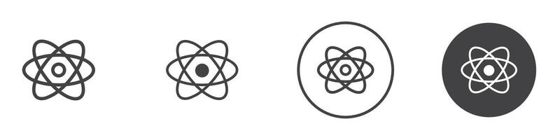 Atom Icon thin line illustration vector