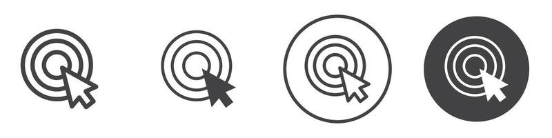 Bulls eye pointer icon thin line illustration vector