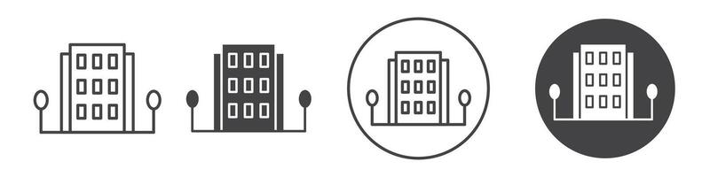 Building icon thin line illustration vector