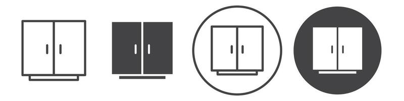 Cabinet icon thin line illustration vector