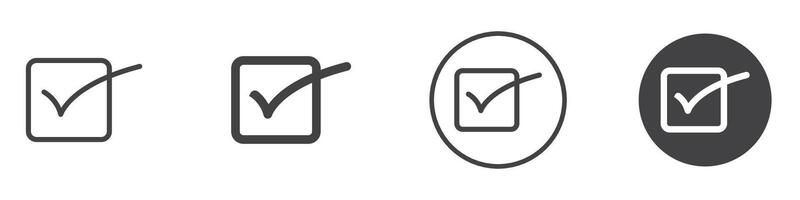 Check icon thin line illustration vector