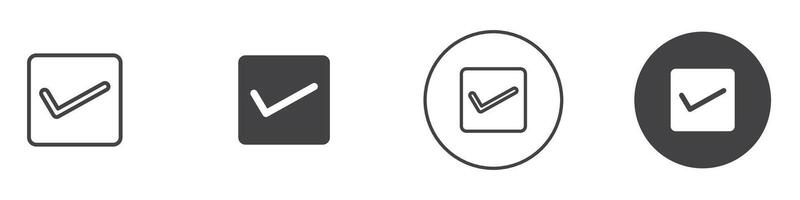 Checkbox icon thin line illustration vector