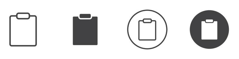 Clipboard icon thin line illustration vector