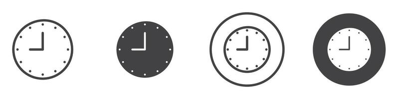 Clock nine icon thin line illustration vector