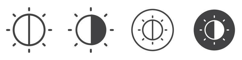 Contrast icon thin line illustration vector
