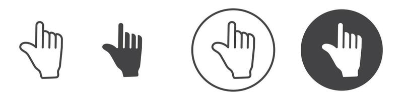 Cursor hand icon thin line illustration vector