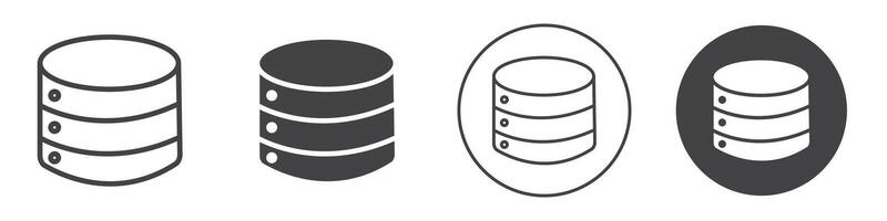 Database icon thin line illustration vector