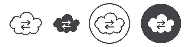 Data transfer icon thin line illustration vector
