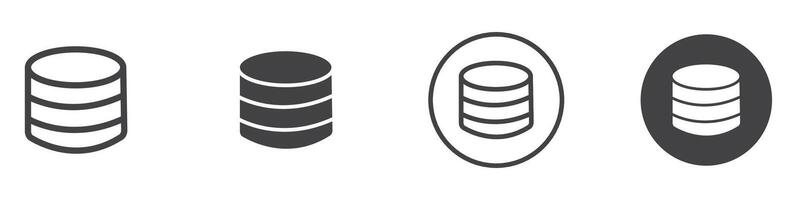 Database icon thin line illustration vector