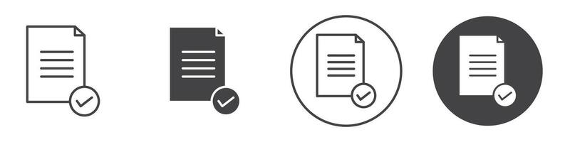 Document accepted icon thin line illustration vector