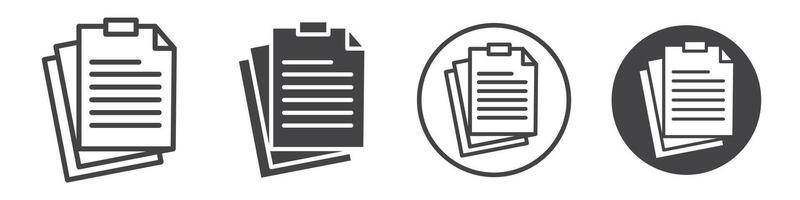 Document icon thin line illustration vector