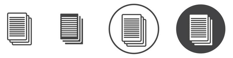 Documents icon thin line illustration vector