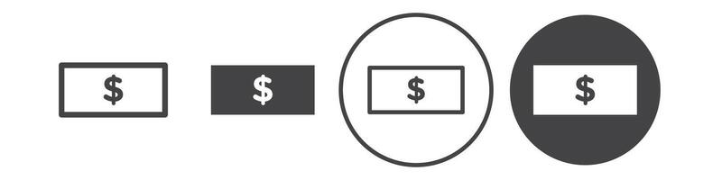 Dollar icon thin line illustration vector