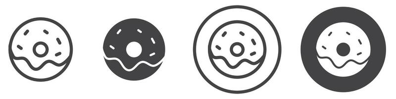 Doughnut icon thin line illustration vector
