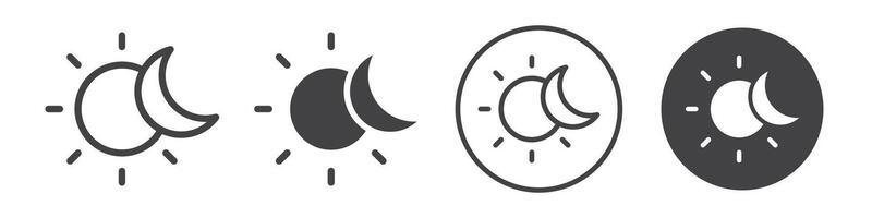 Eclipse icon thin line illustration vector