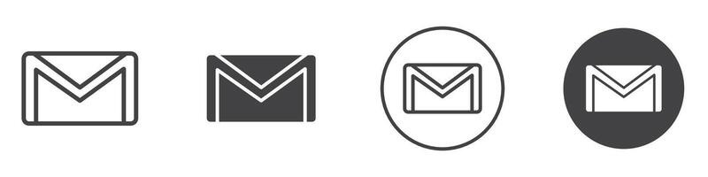 Email icon thin line illustration vector