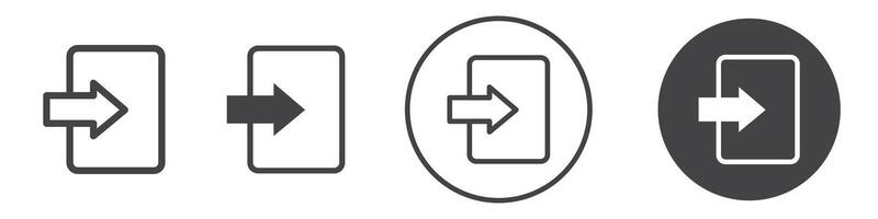 Exit icon thin line illustration vector