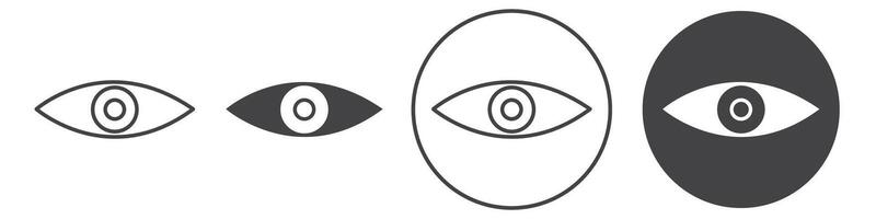 Eye icon thin line illustration vector