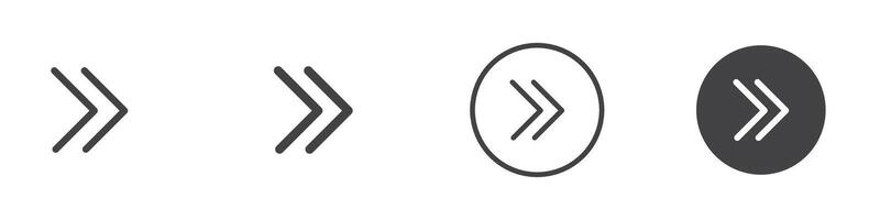 Fast forward icon thin line illustration vector