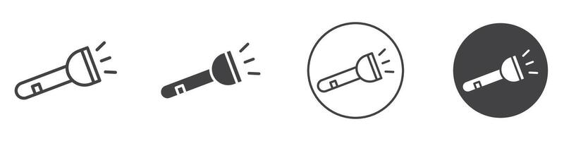 Flashlight icon thin line illustration vector