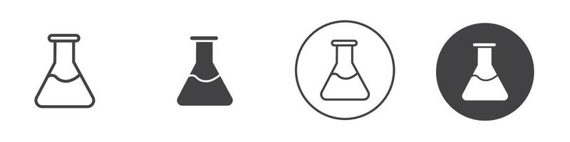 Flask icon thin line illustration vector