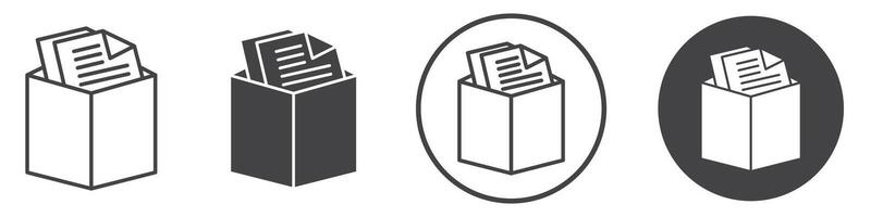 Folder box icon thin line illustration vector