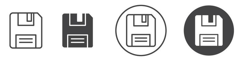Floppy disk icon thin line illustration vector