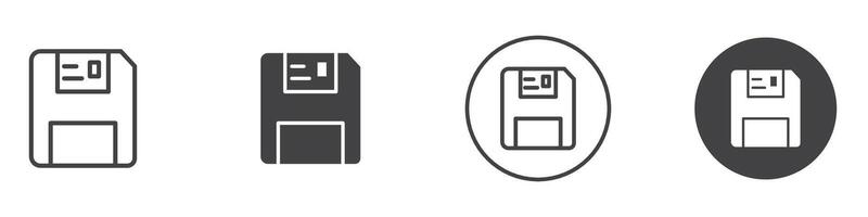 Floppy disk icon thin line illustration vector
