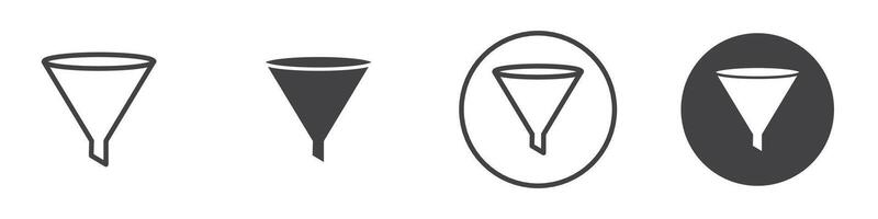 Funnel icon thin line illustration vector