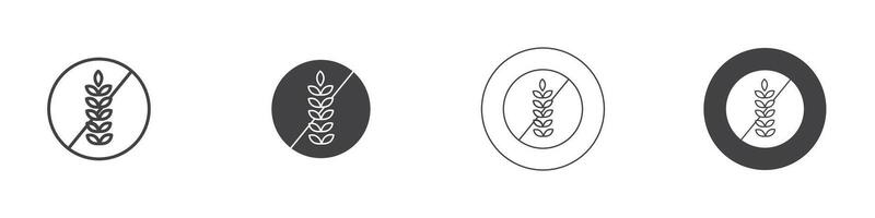 Gluten free icon thin line illustration vector