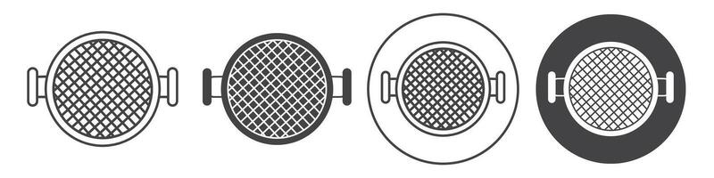 Grill icon thin line illustration vector