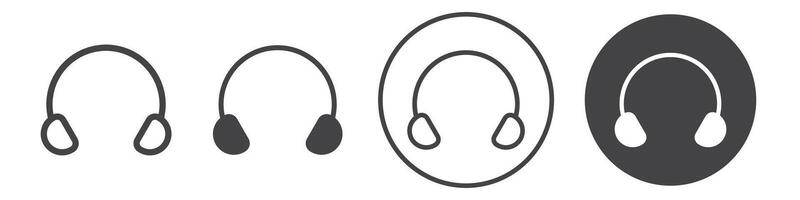 Headset icon thin line illustration vector