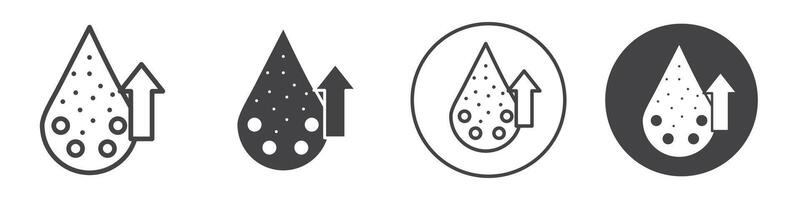 High cholesterol icon thin line illustration vector