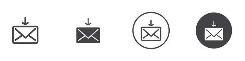 Inbox icon thin line illustration vector