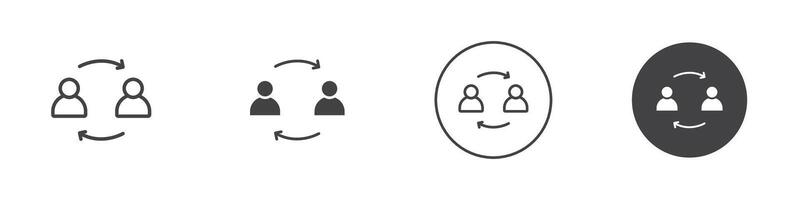 Interaction icon thin line illustration vector