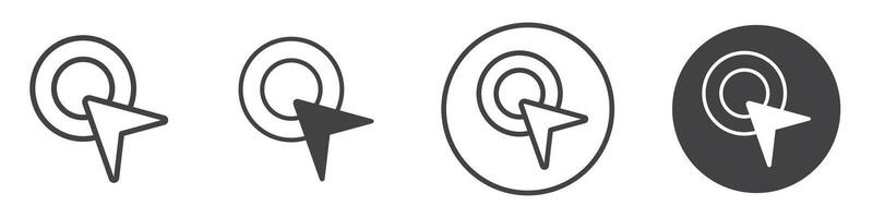 Interactive icon thin line illustration vector