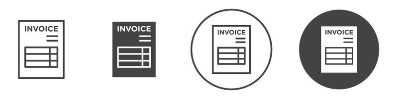 invoice icon thin line illustration vector