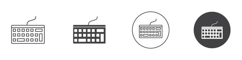 Keyboard icon thin line illustration vector