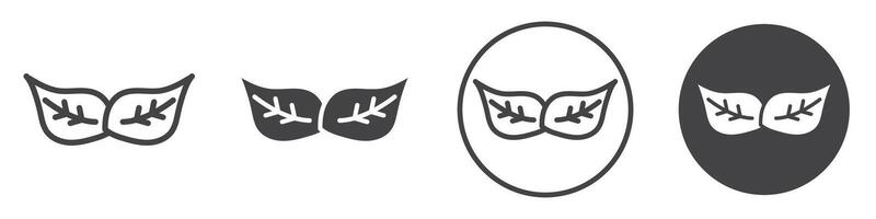 Leaf icon thin line illustration vector