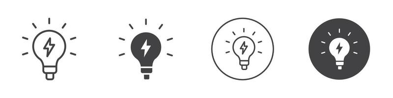 Lightbulb icon thin line illustration vector