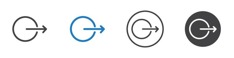 Log out icon thin line illustration vector