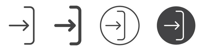 Login icon thin line illustration vector