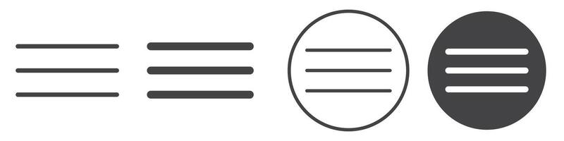 Menu icon thin line illustration vector
