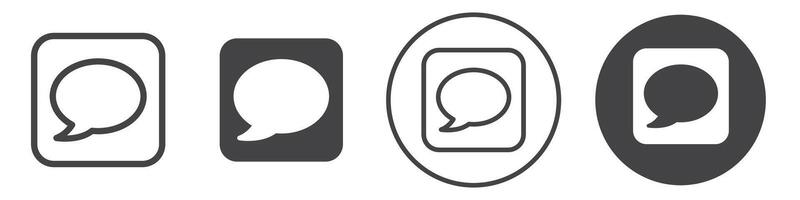 Message icon thin line illustration vector