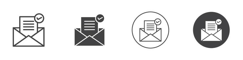 Newsletter icon thin line illustration vector
