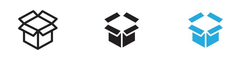 Open box icon thin line illustration vector