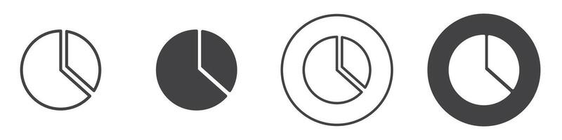 Pie chart icon thin line illustration vector
