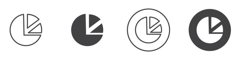 Pie Chart Icon thin line illustration vector